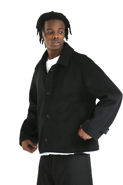 Cappotto lungo/corto panno nero