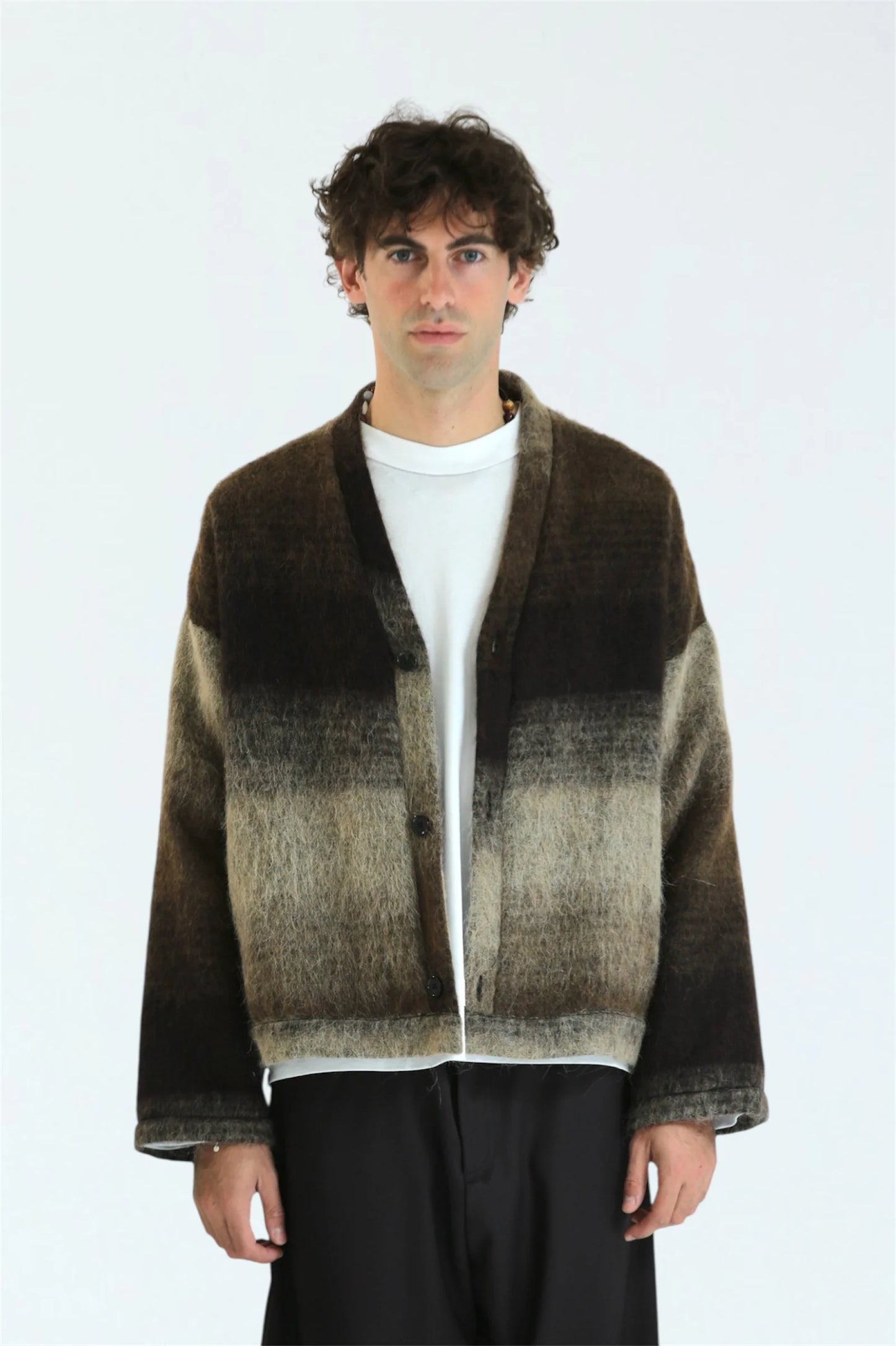 Cardigan mohair moro/biege