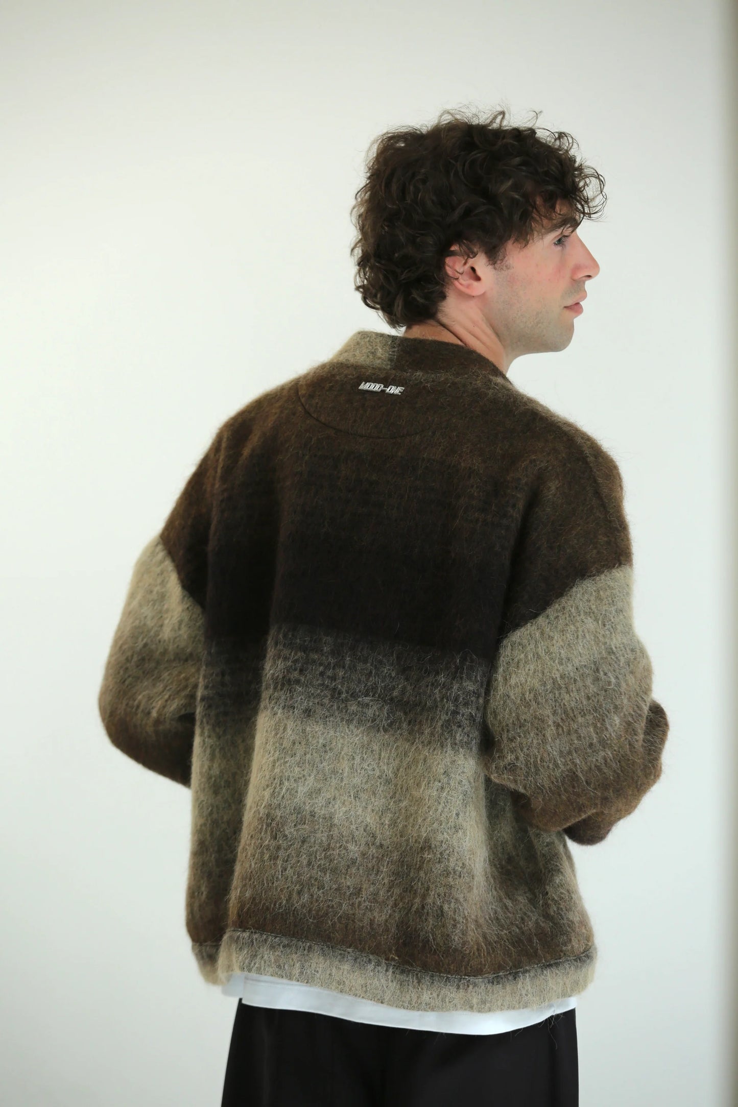 Cardigan mohair moro/biege