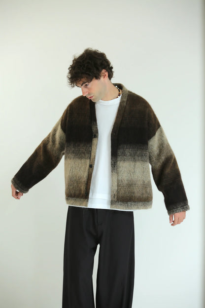 Cardigan mohair moro/biege