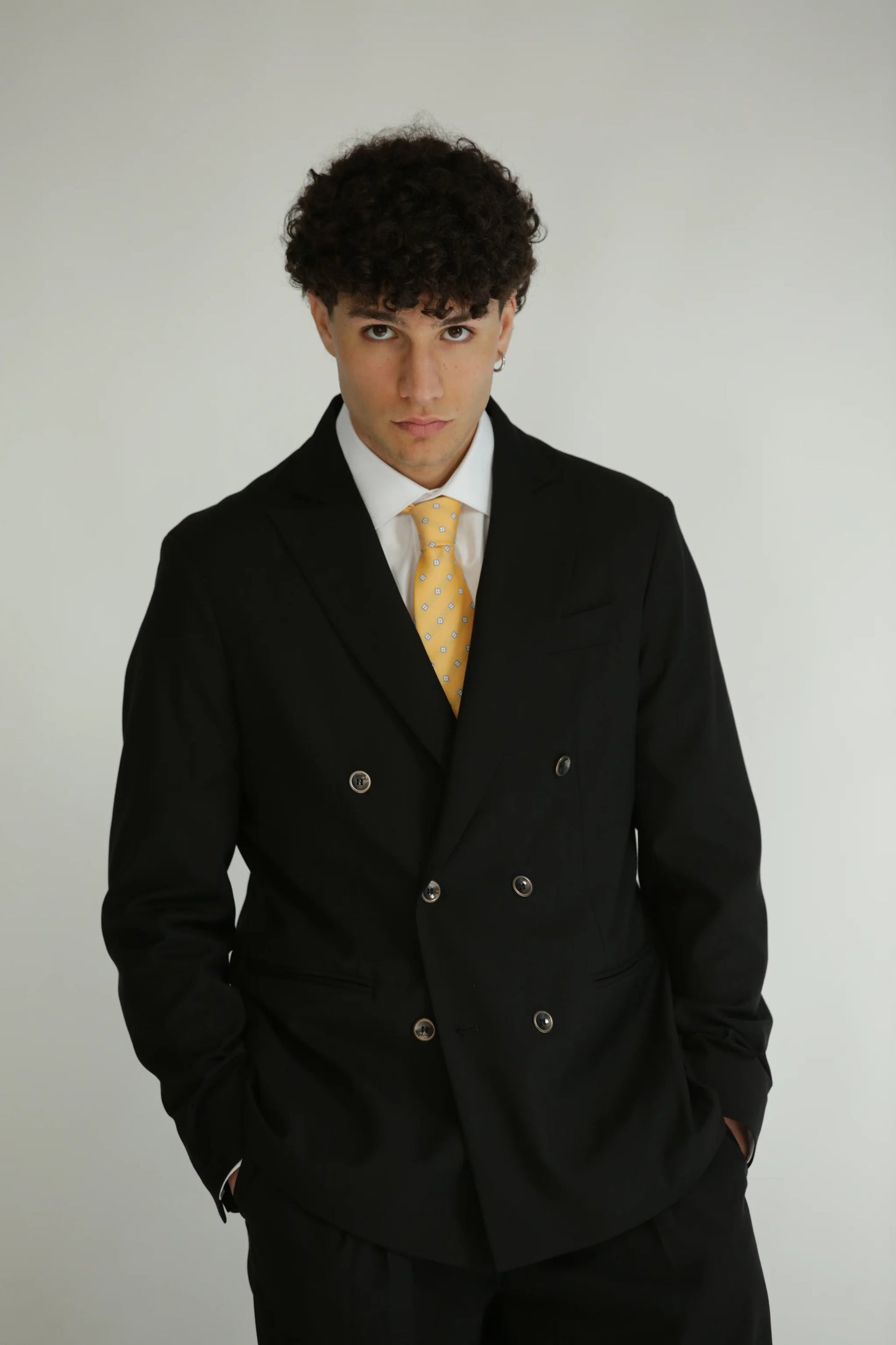 Giacca doppiopetto nera