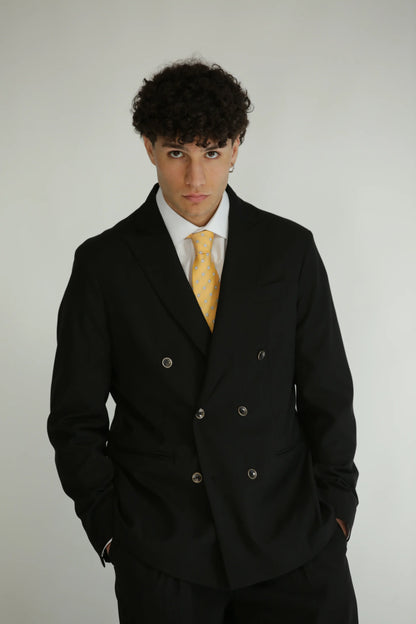 Giacca doppiopetto nera