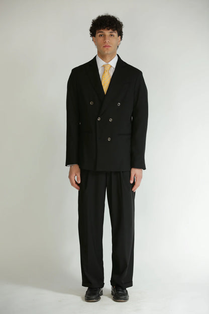 Giacca doppiopetto nera