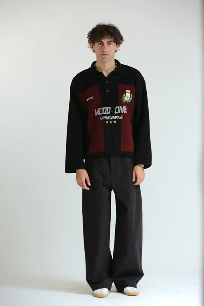 Maglione football rosso/nero