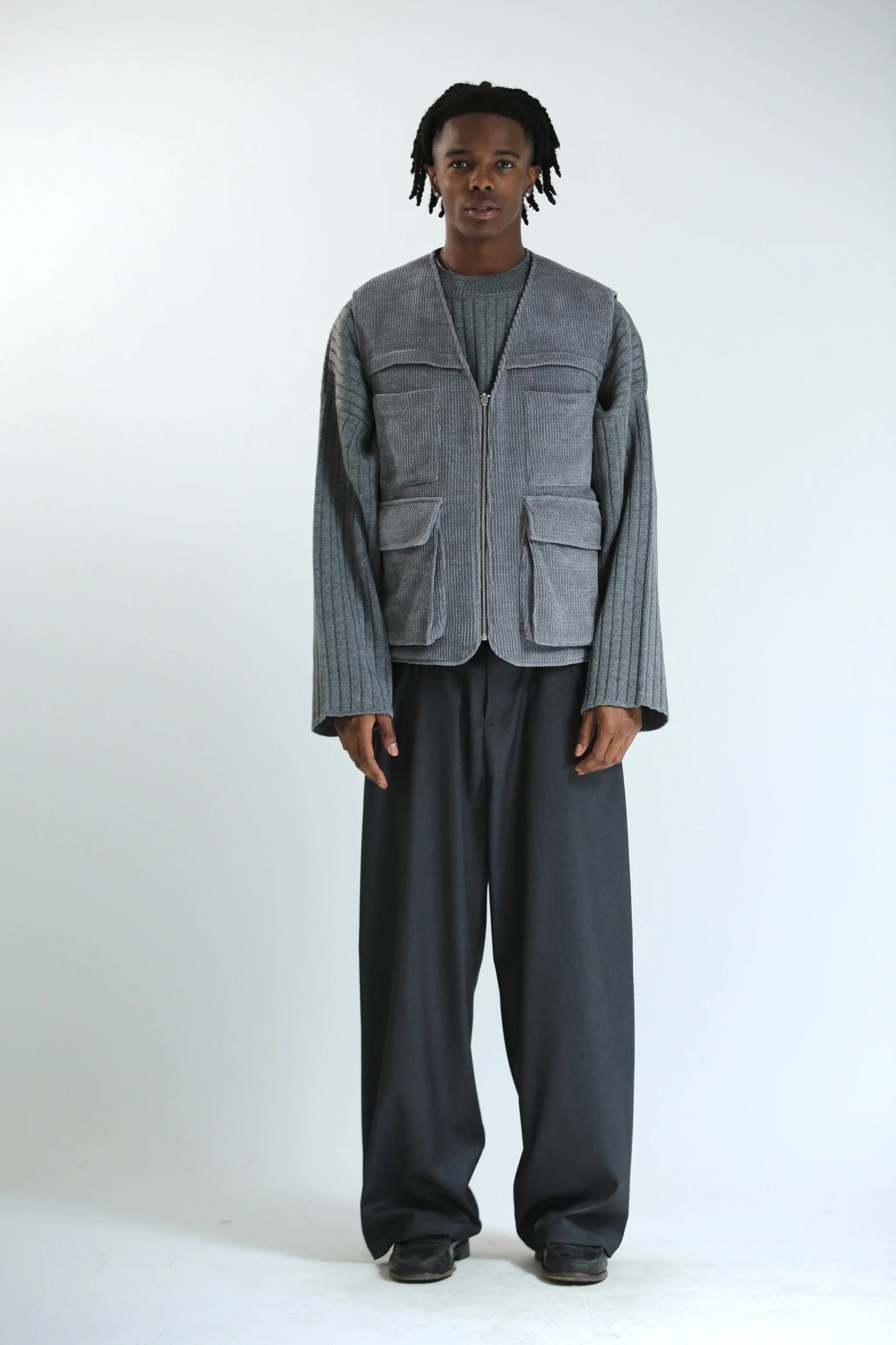 Gilet reversibile grigio/nero