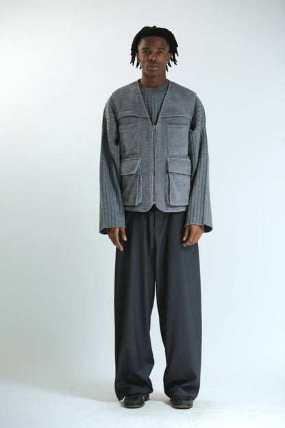 Gilet reversibile grigio/nero