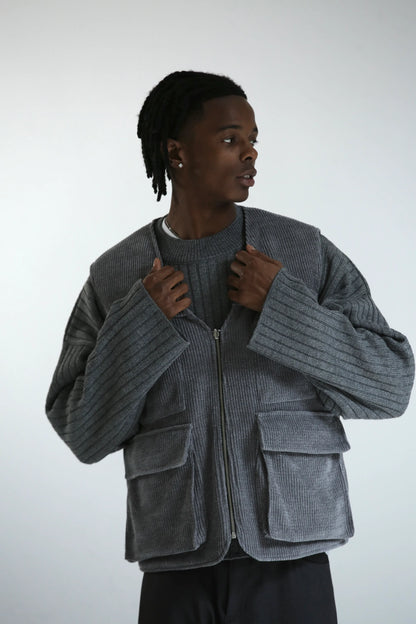 Gilet reversibile grigio/nero