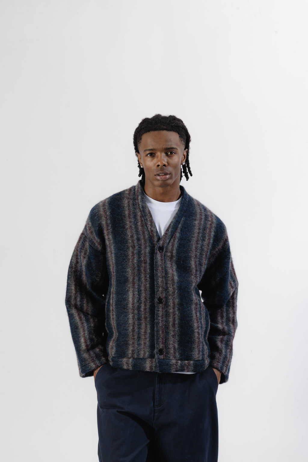 Blue / Violet Mohair Cardigan