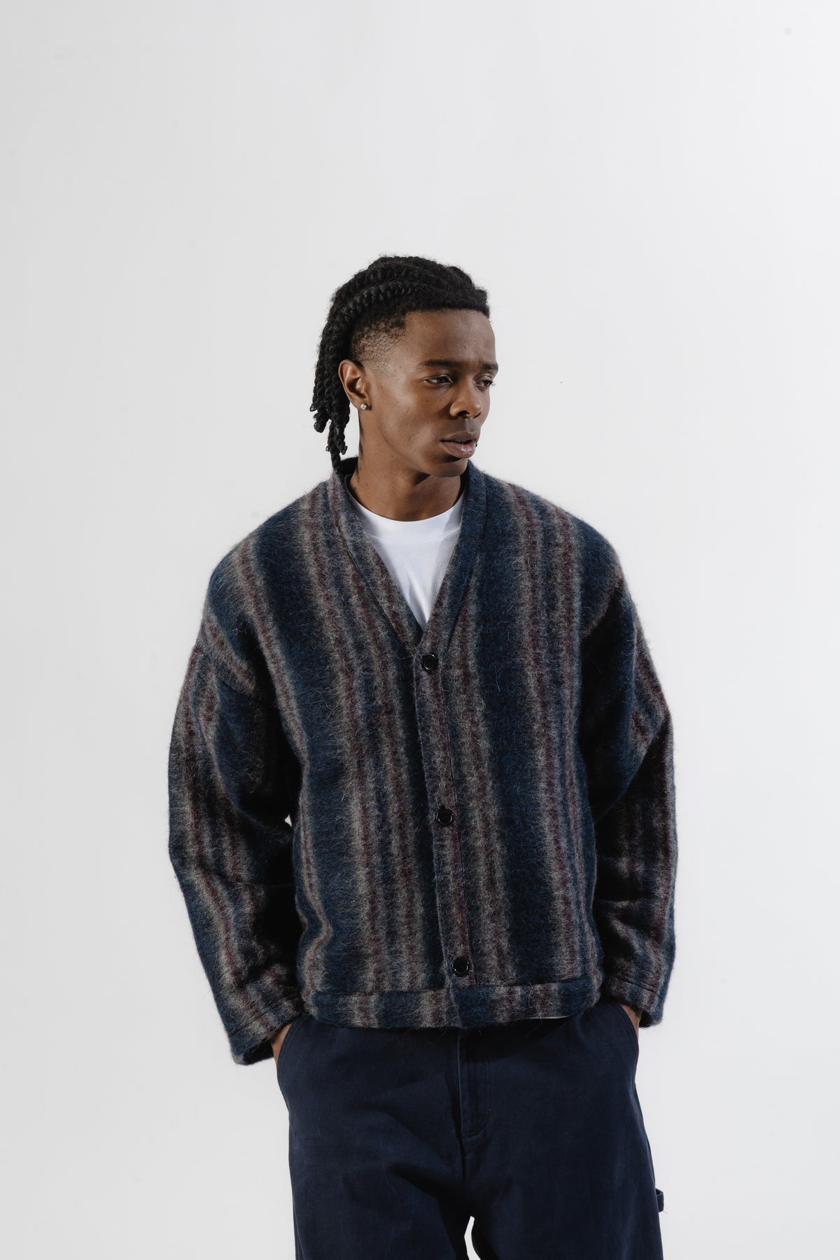 Blue / Violet Mohair Cardigan