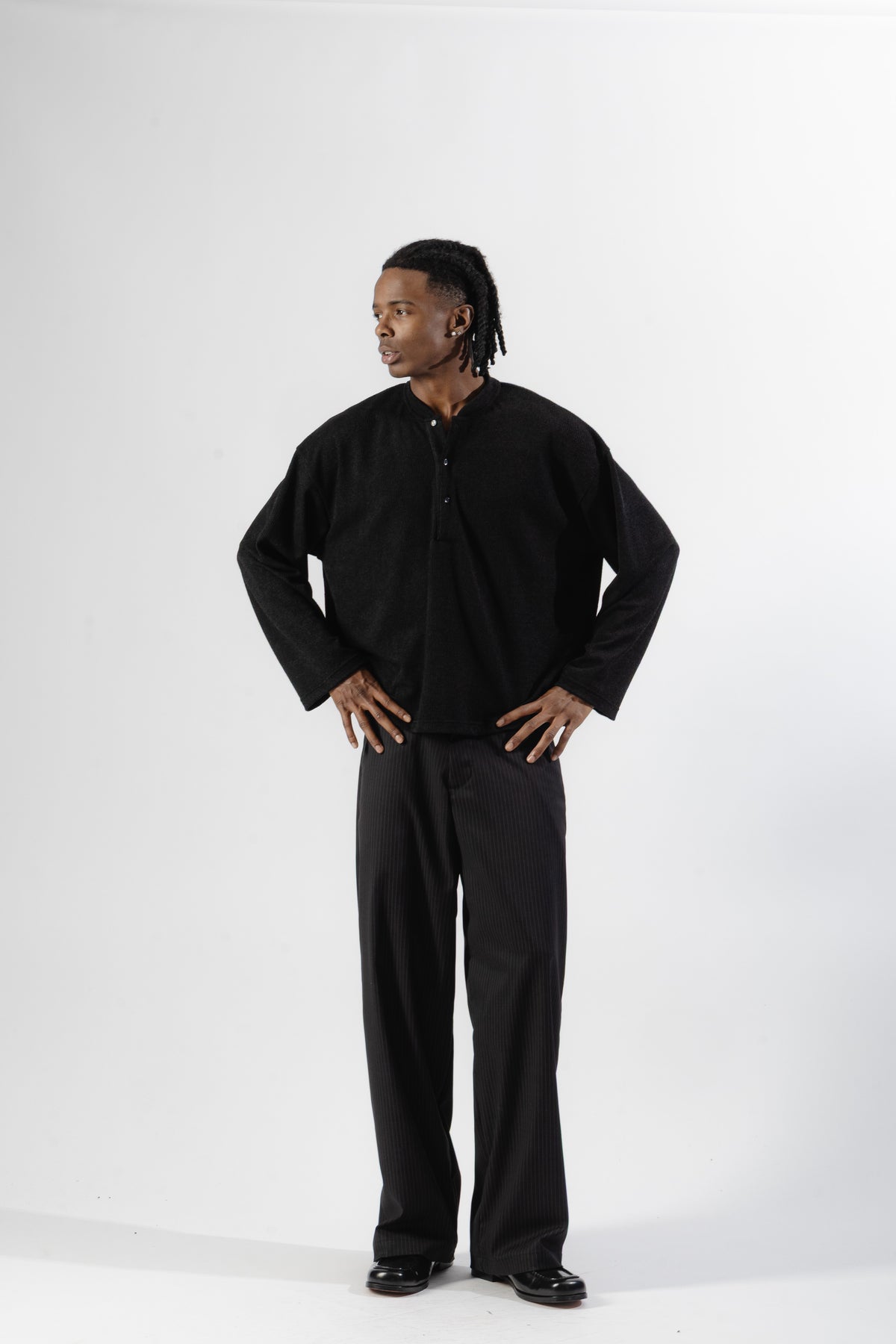 Black Soft Serafino Longsleeve