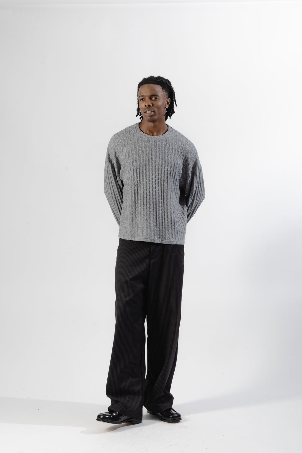 Grey Textured Longsleeve