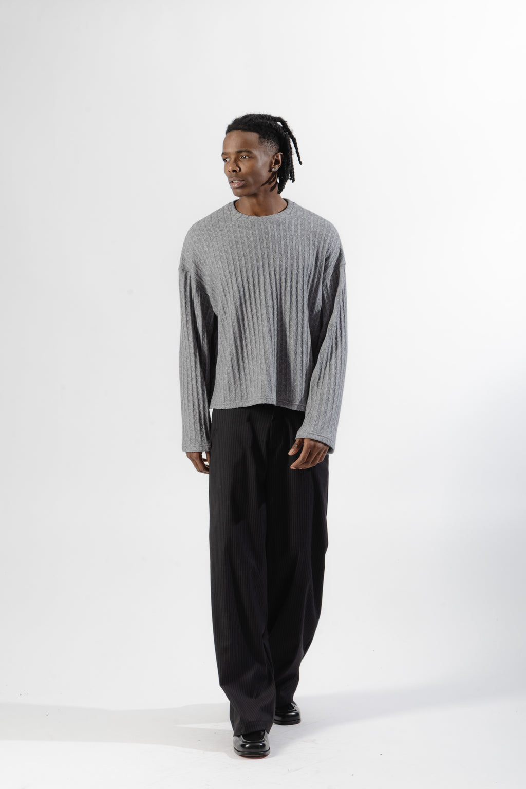 Grey Textured Longsleeve