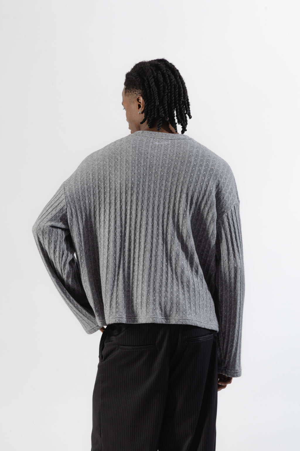 Grey Textured Longsleeve