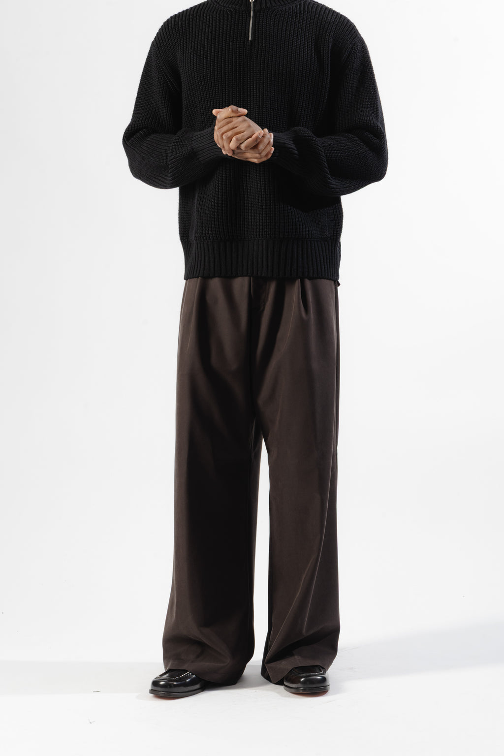 Brown Wide Leg Trousers