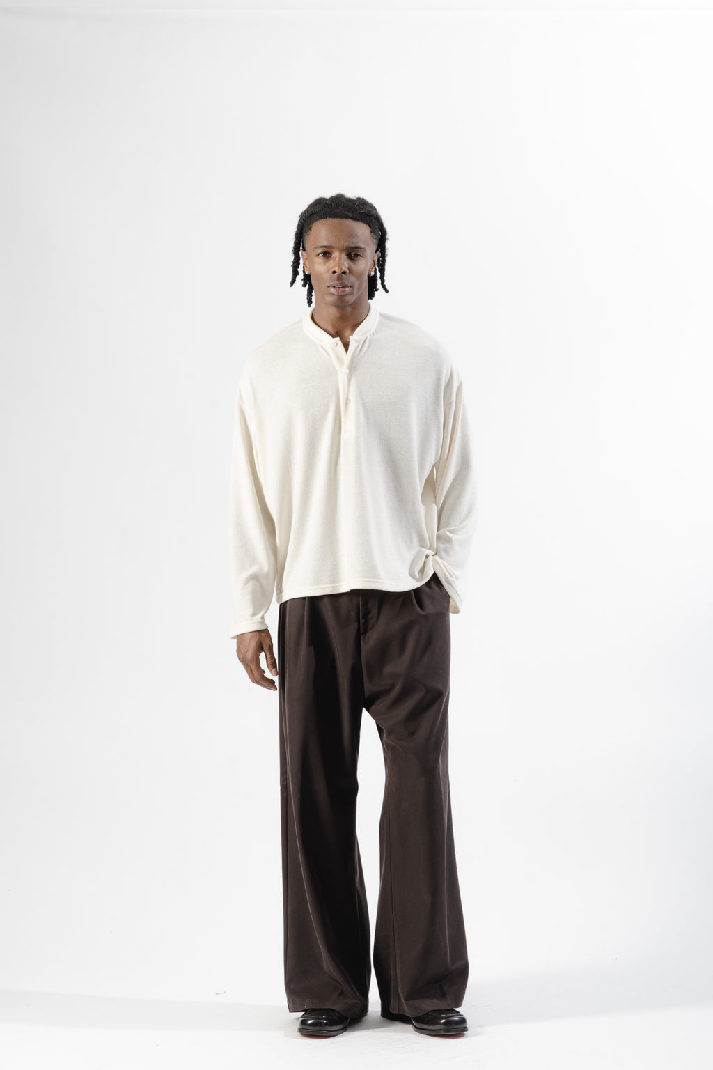 White Soft Serafino Longsleeve