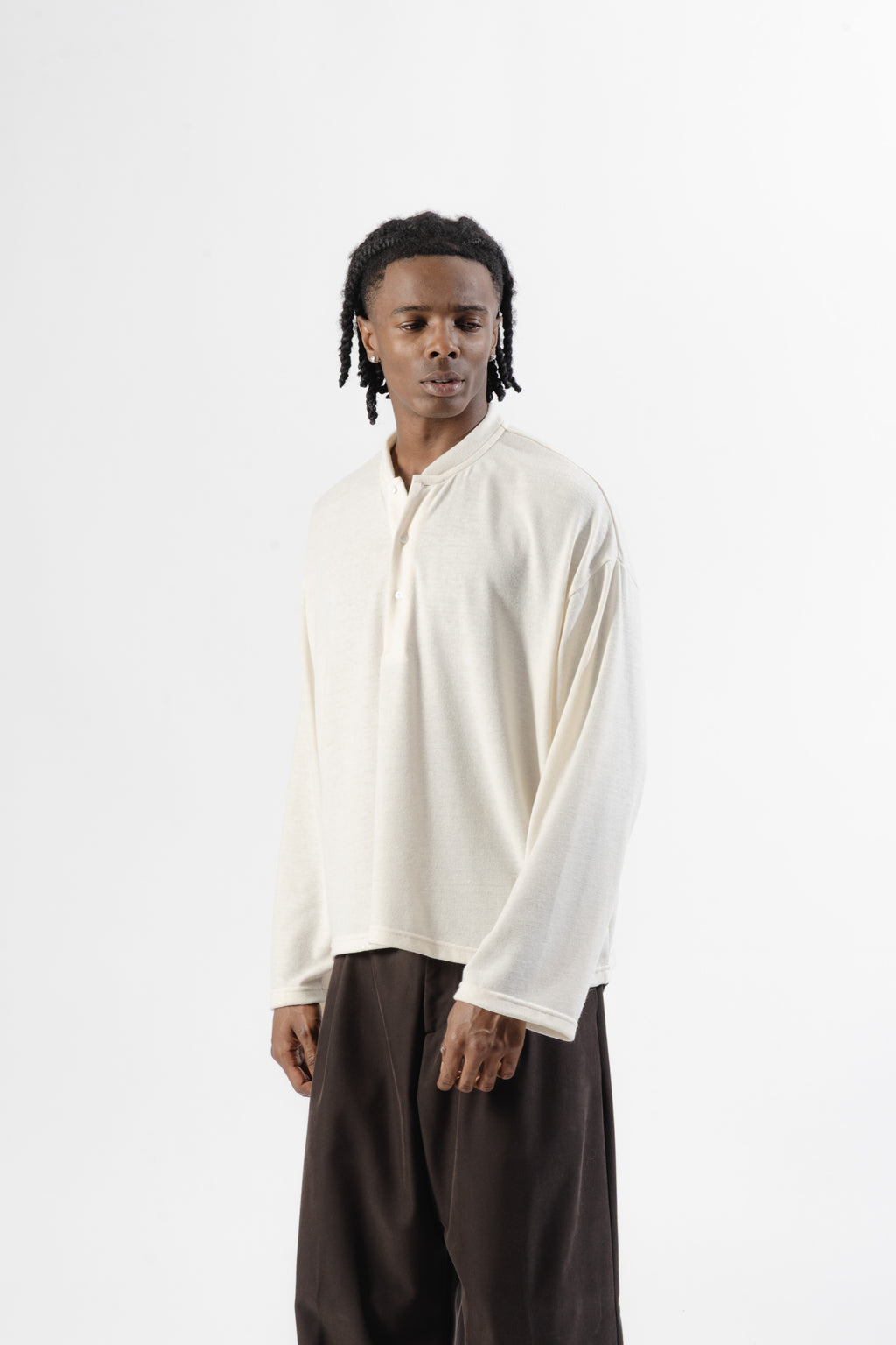 White Soft Serafino Longsleeve