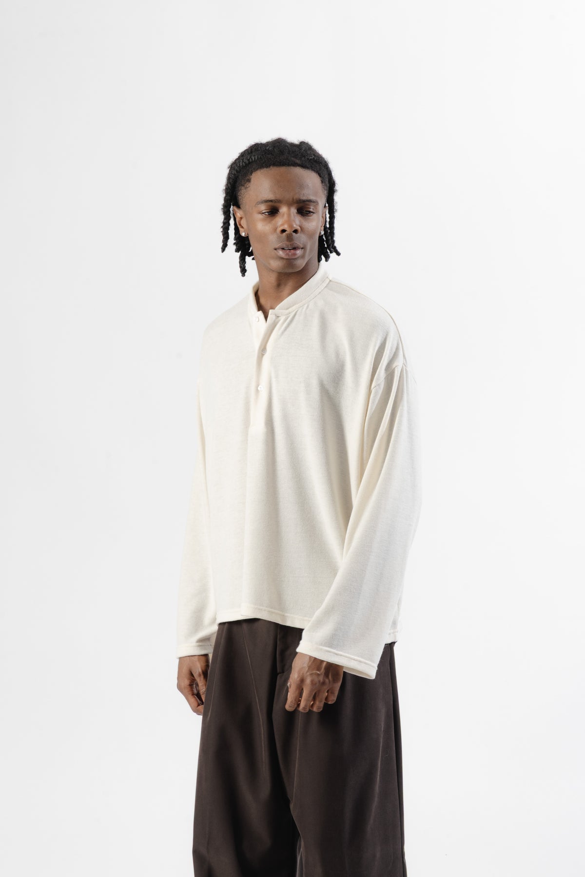 White Soft Serafino Longsleeve