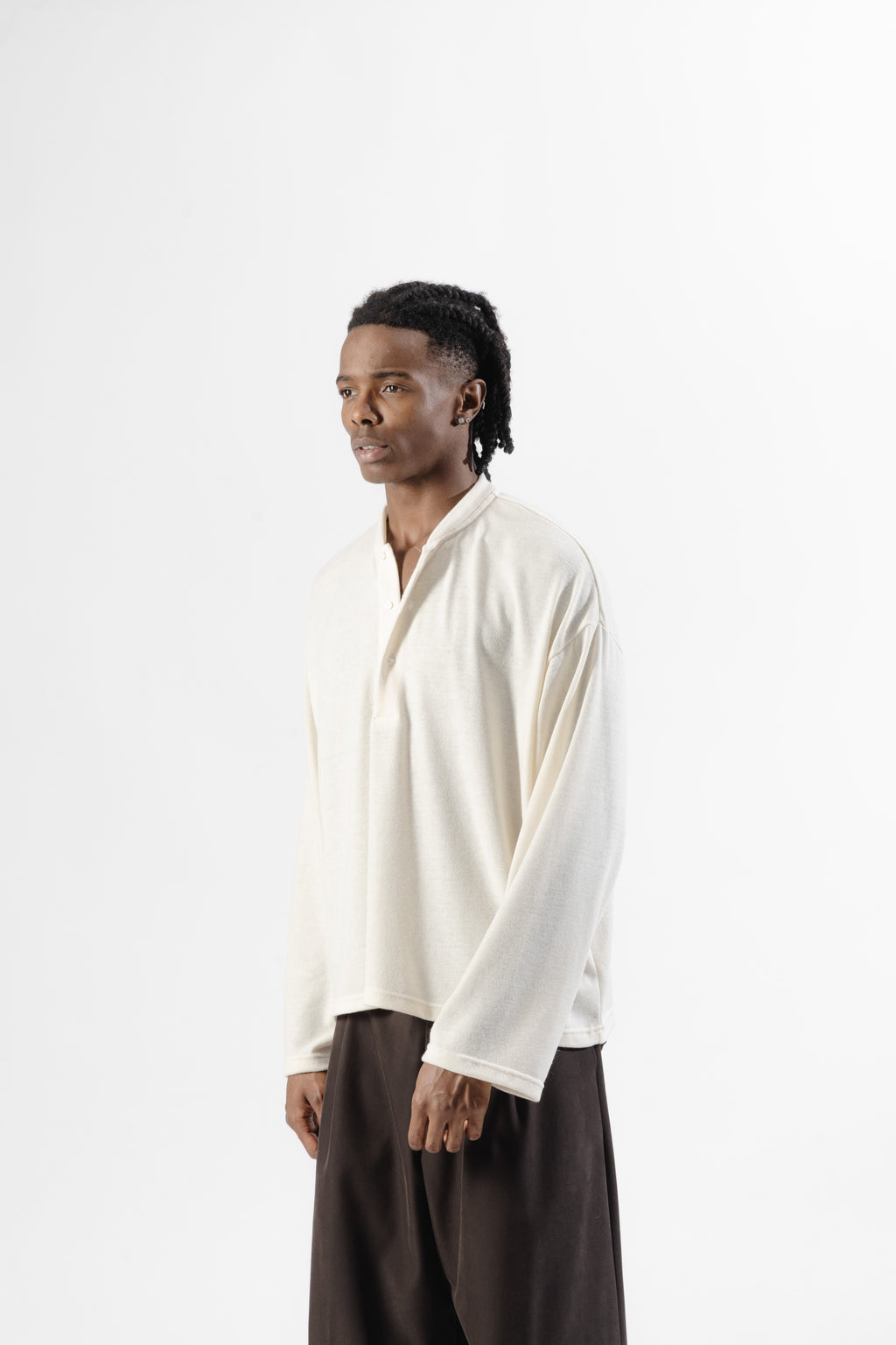 White Soft Serafino Longsleeve