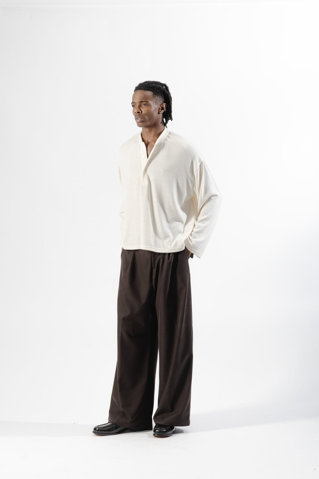 White Soft Serafino Longsleeve