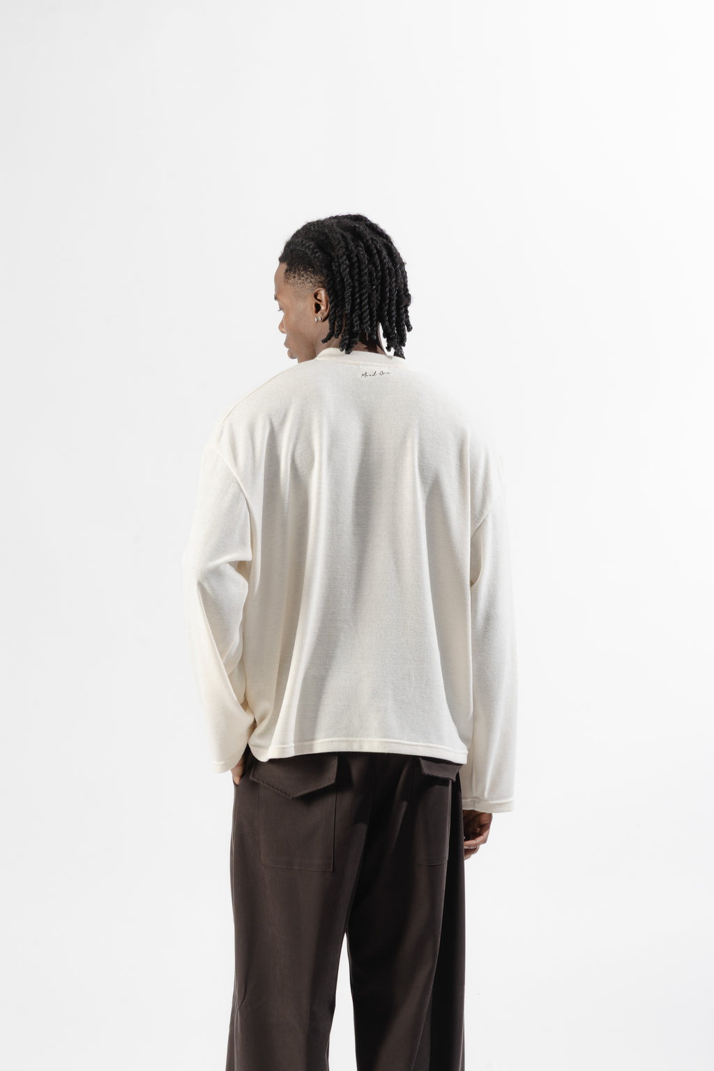 White Soft Serafino Longsleeve