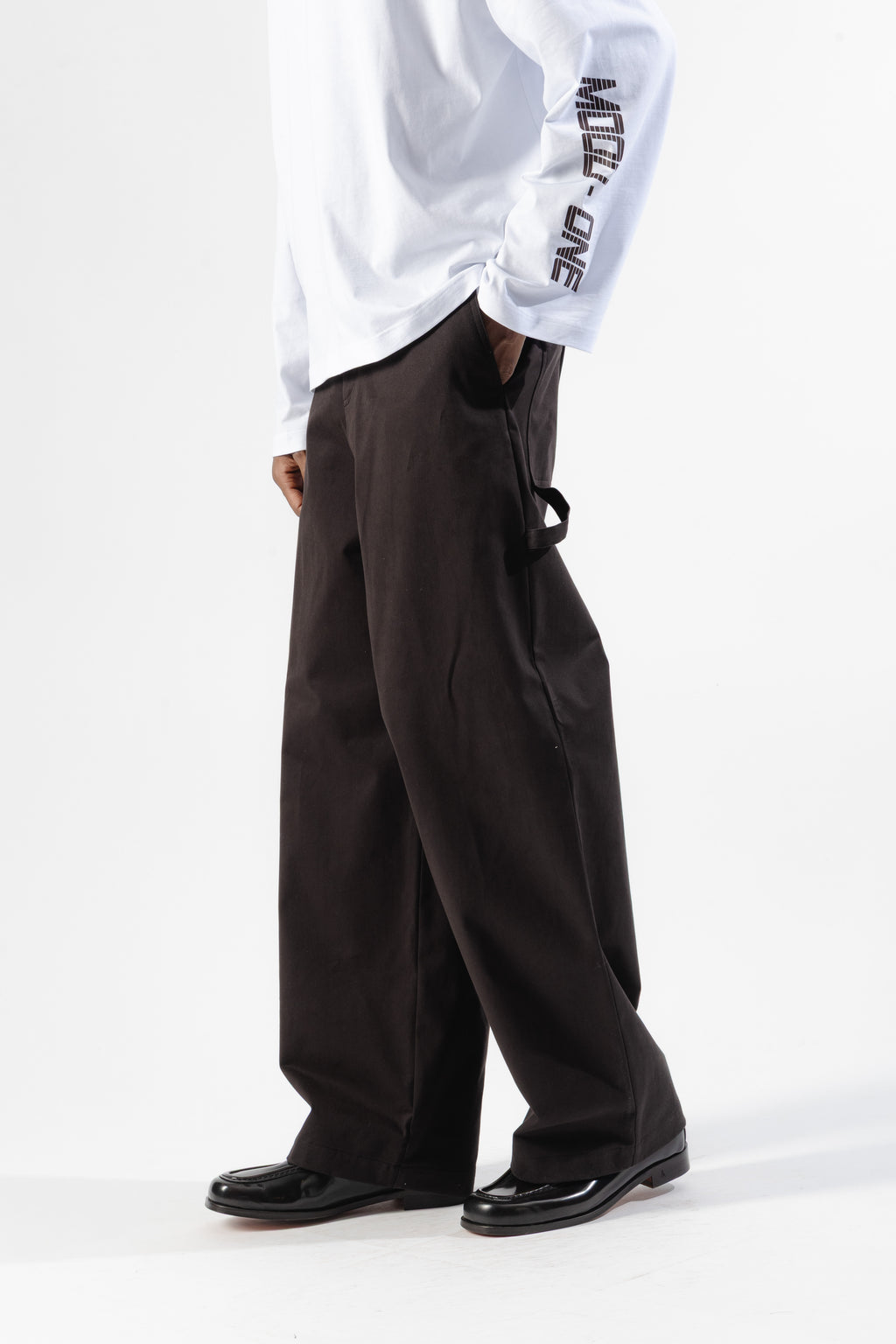 Black Cotton Carpenter Pants