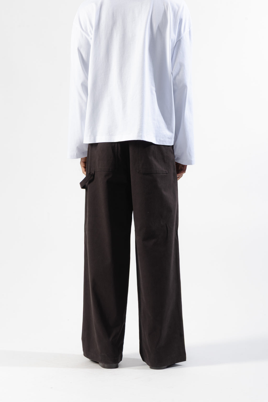 Black Cotton Carpenter Pants