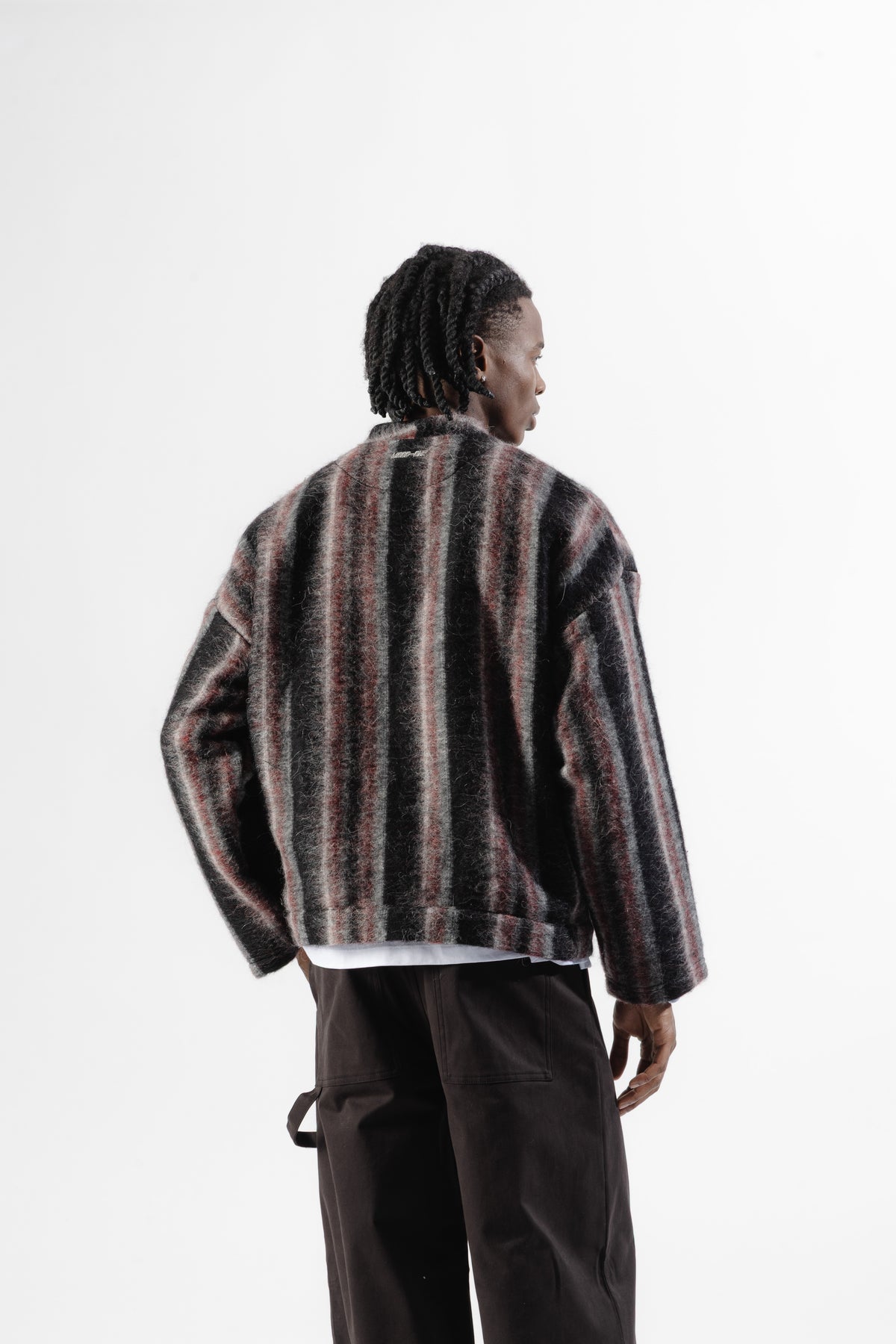Black / Violet Mohair Cardigan
