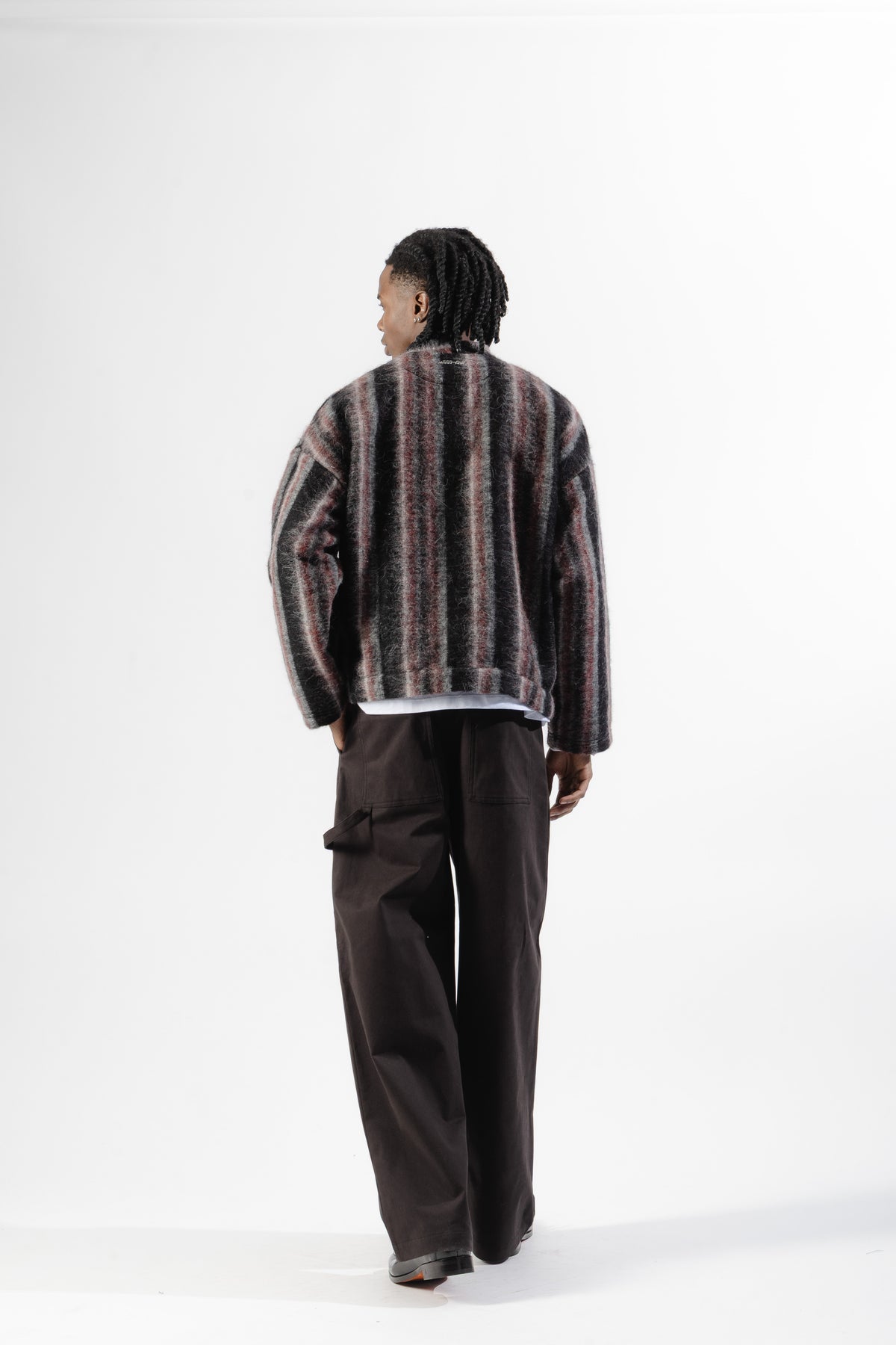 Black / Violet Mohair Cardigan