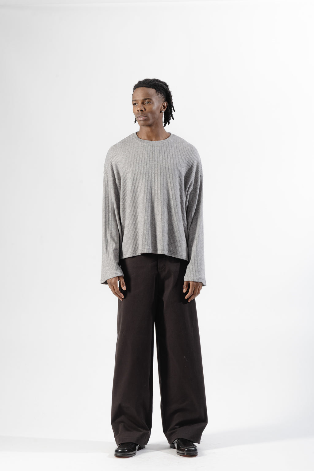 Grey Ribbed Longsleeve