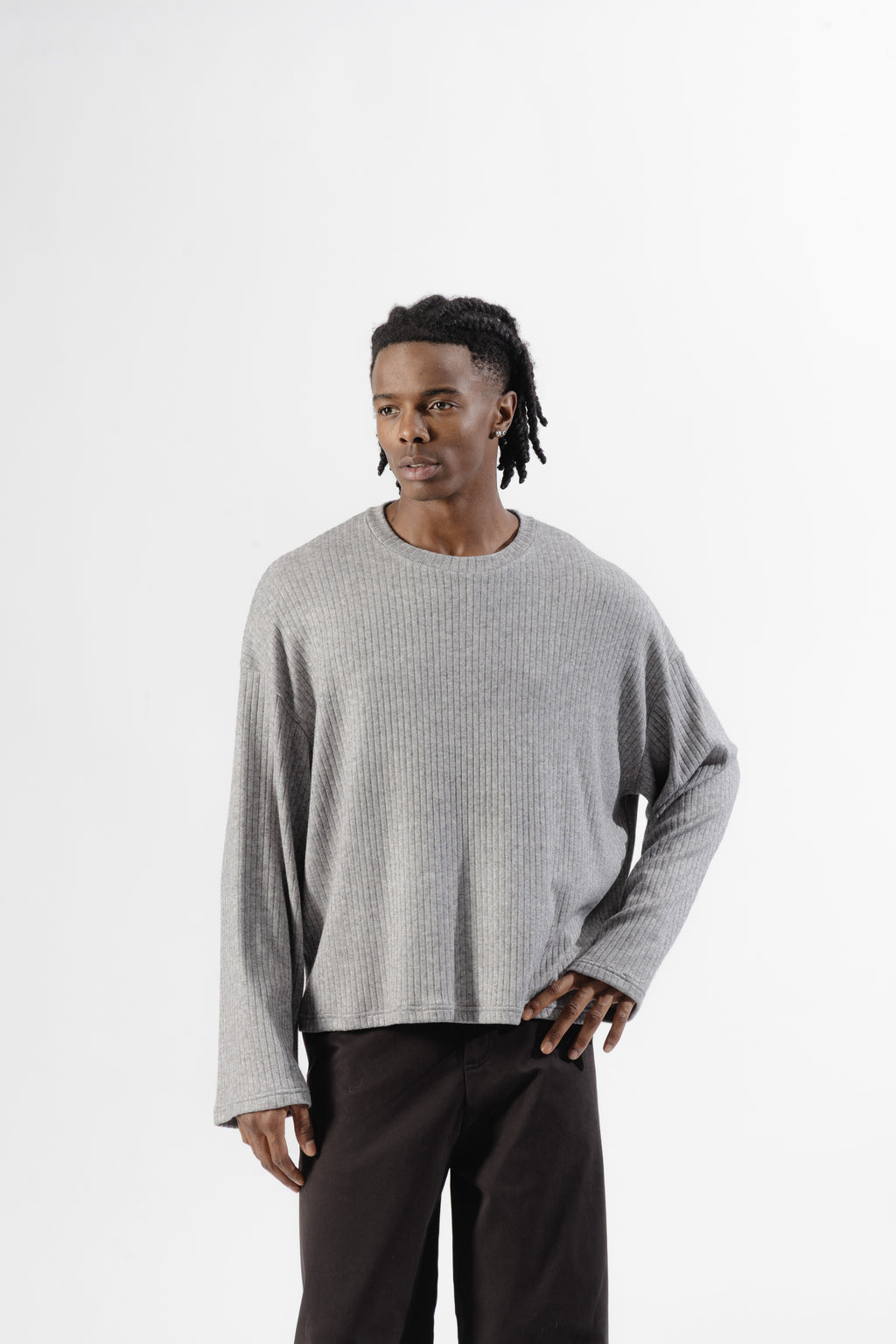 Grey Ribbed Longsleeve
