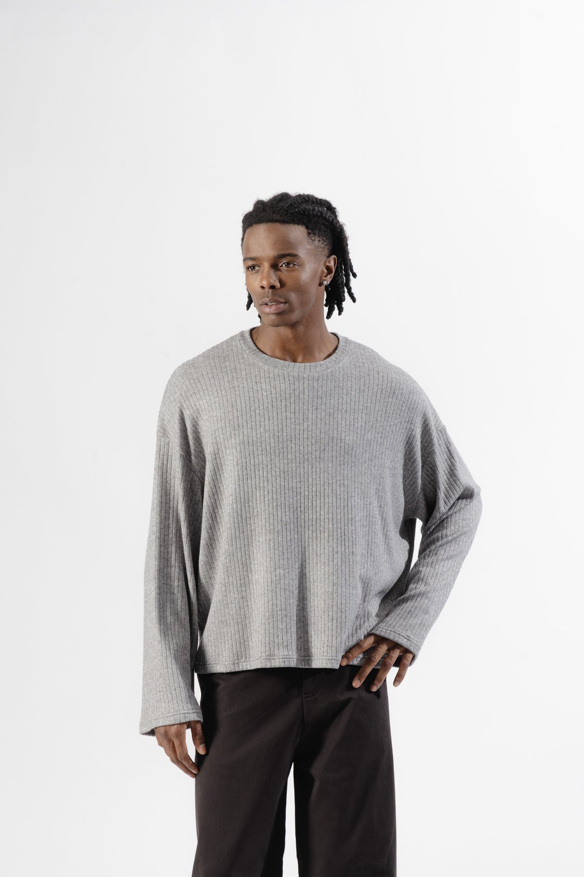 Grey Ribbed Longsleeve