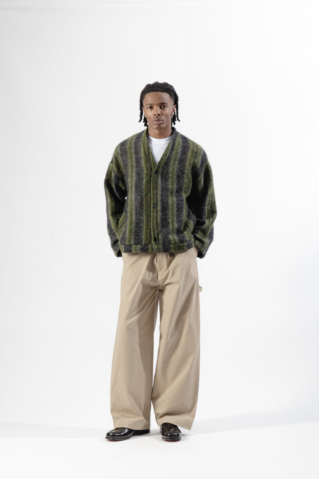 Green Lime Mohair Cardigan