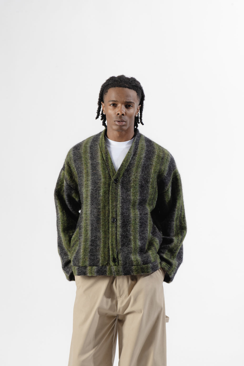 Green Lime Mohair Cardigan