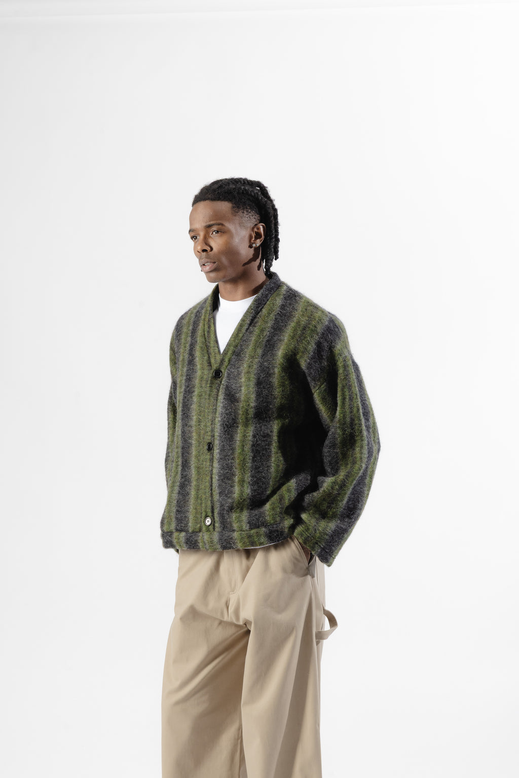 Green Lime Mohair Cardigan