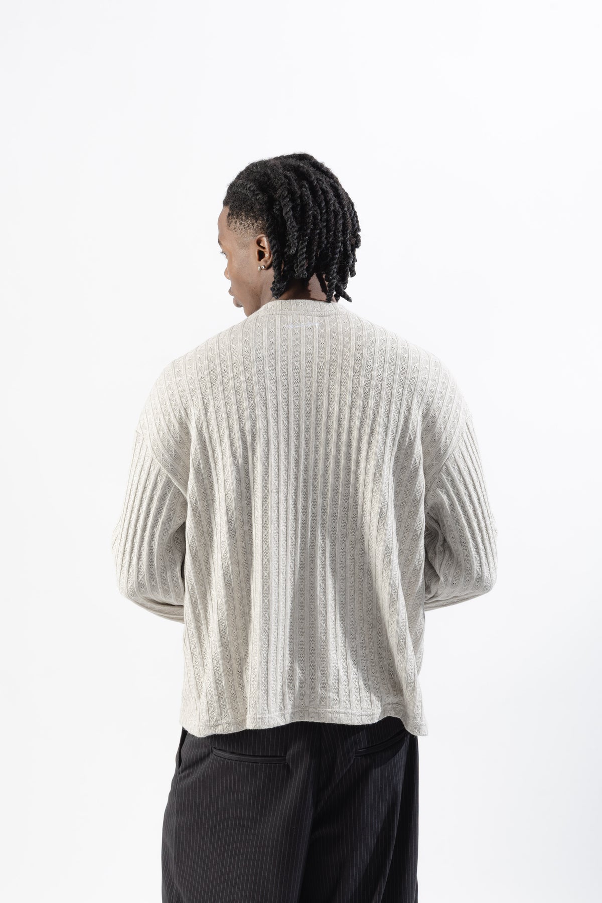 Cream Textured Longsleeve