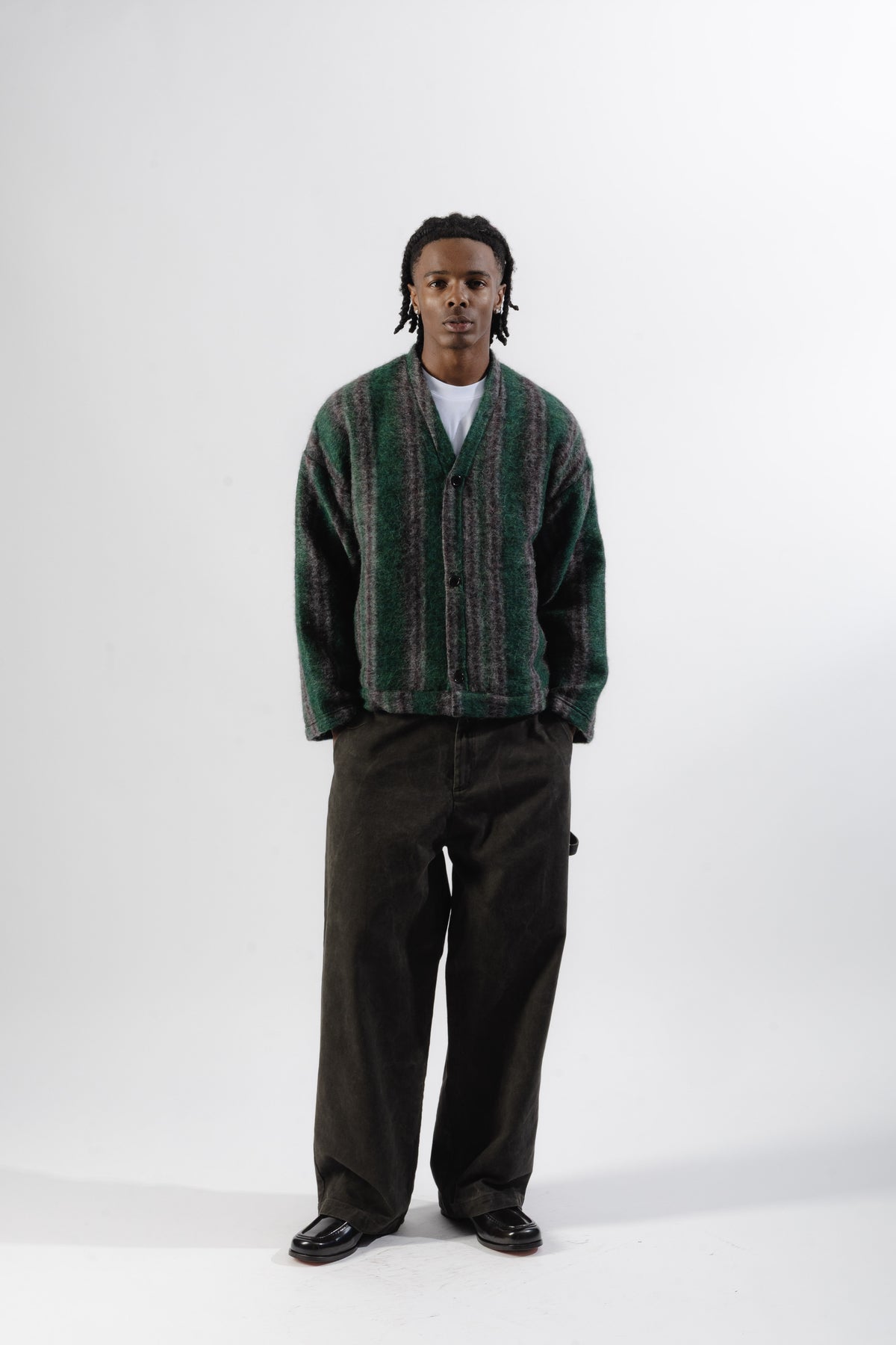 Forest Green Mohair Cardigan