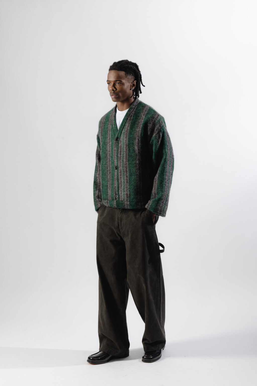 Forest Green Mohair Cardigan