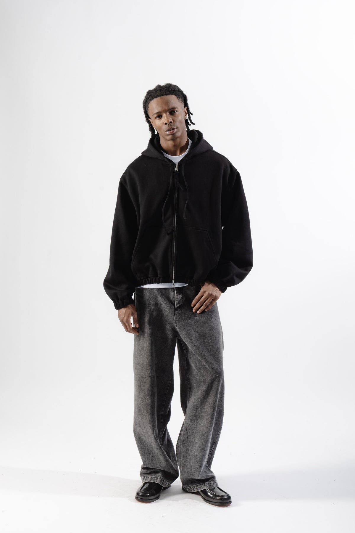 Black Mood-one Zip Hoodie