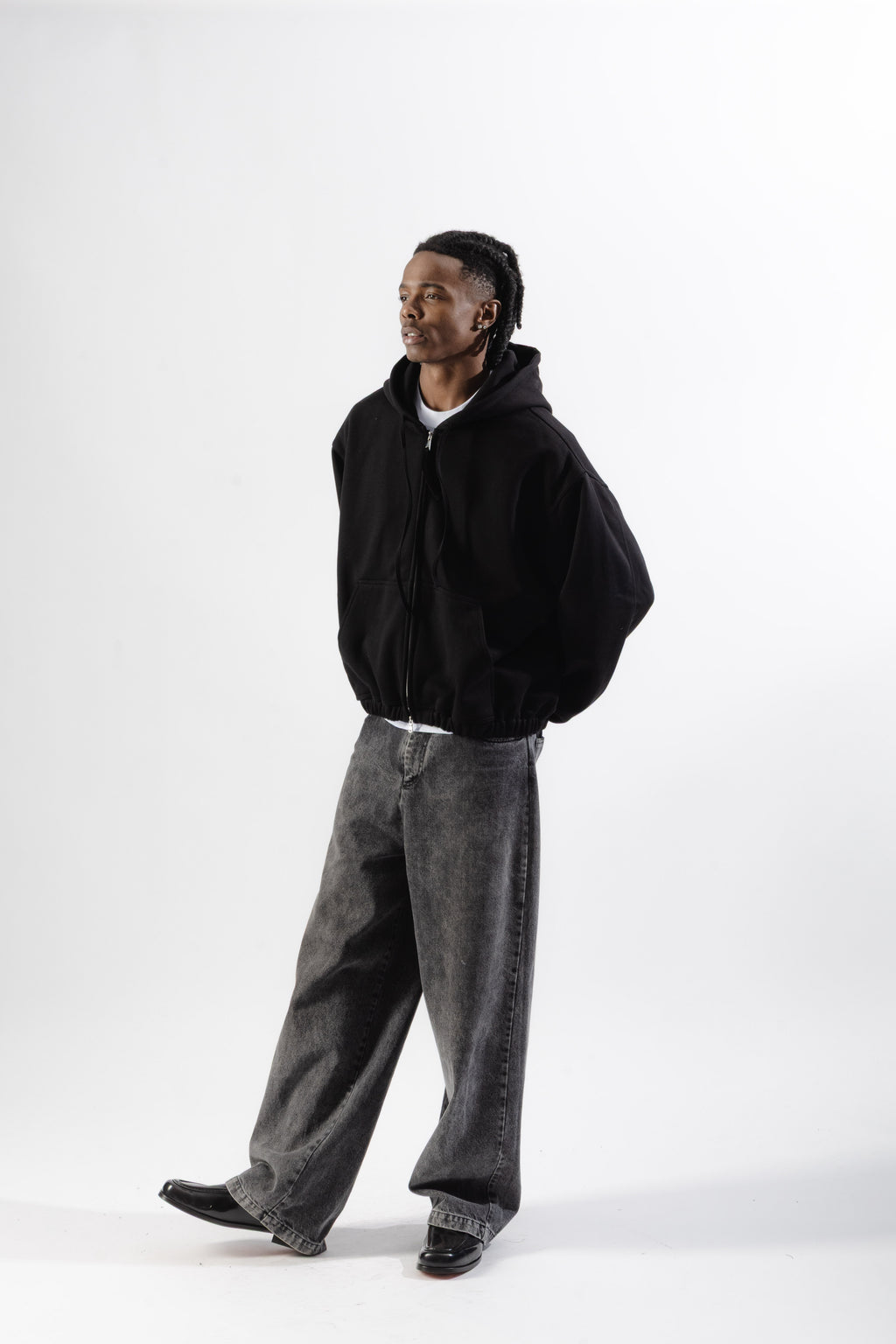Black Mood-one Zip Hoodie