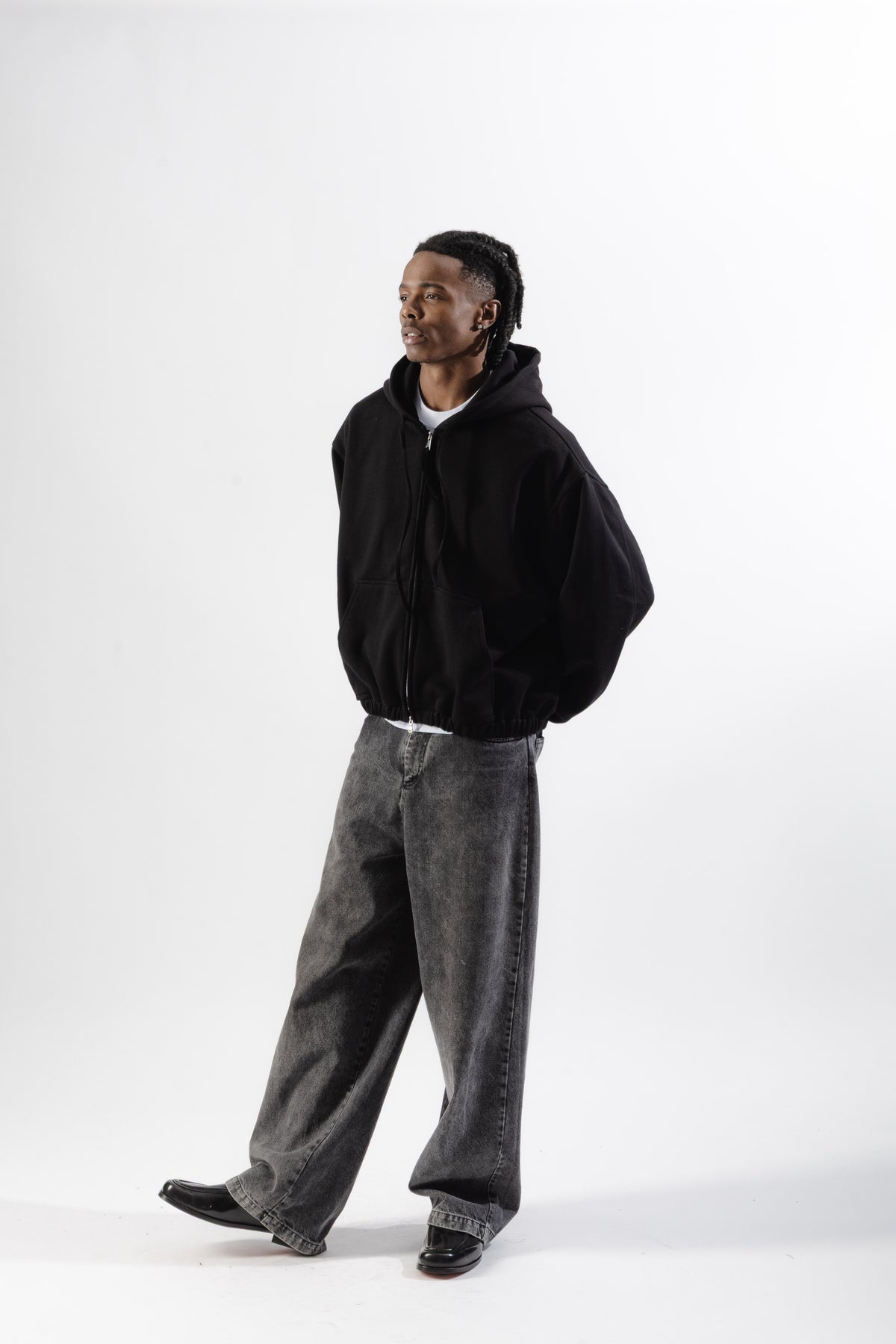 Black Mood-one Zip Hoodie