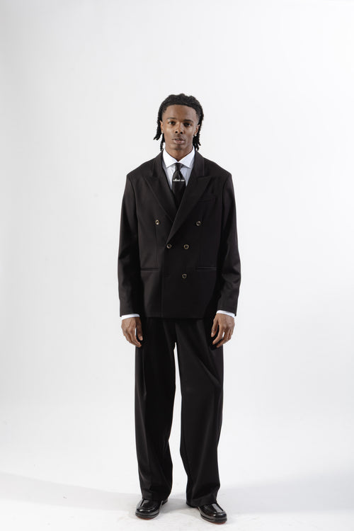 Black Double-Breasted Blazer