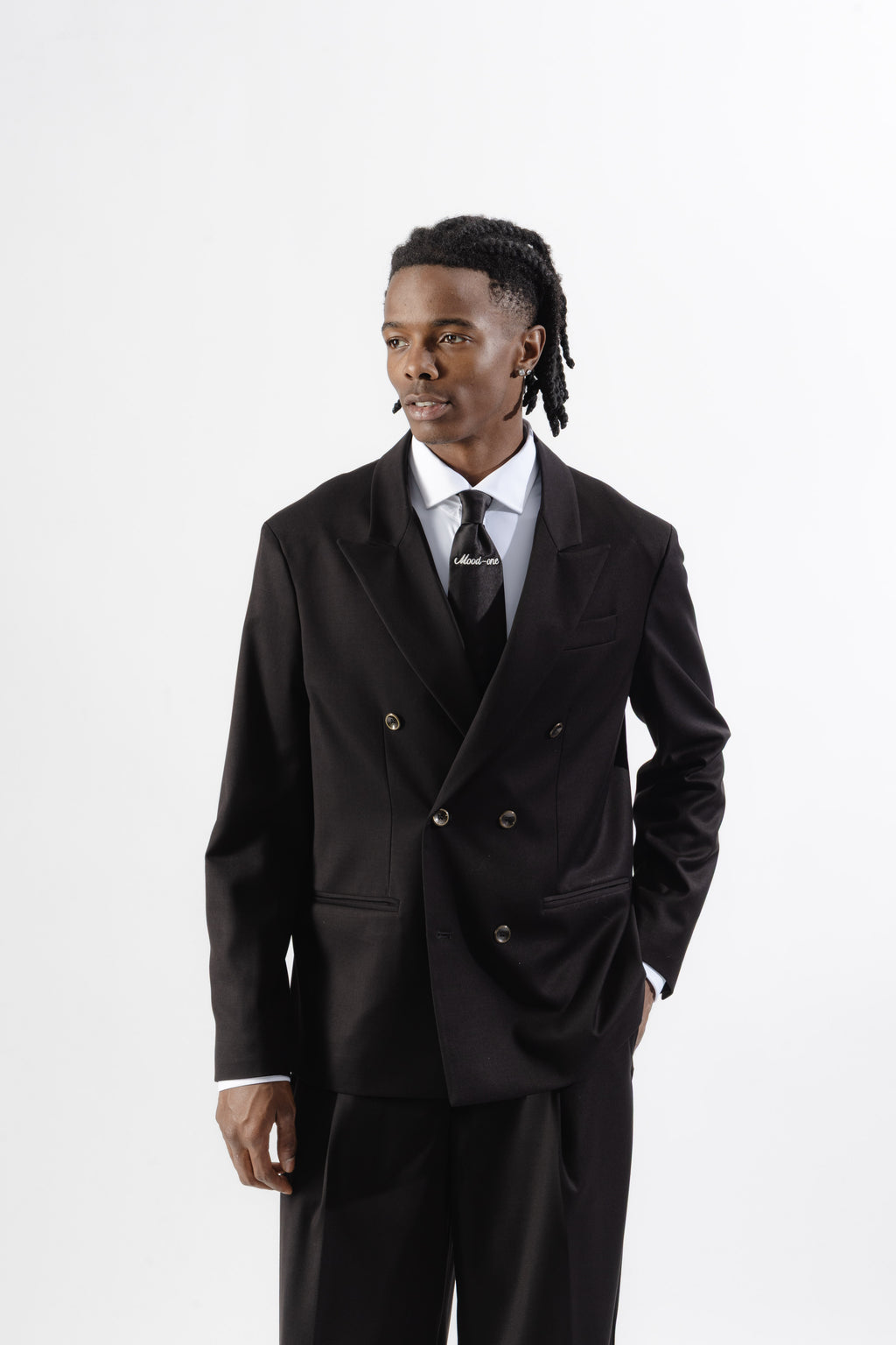 Black Double-Breasted Blazer