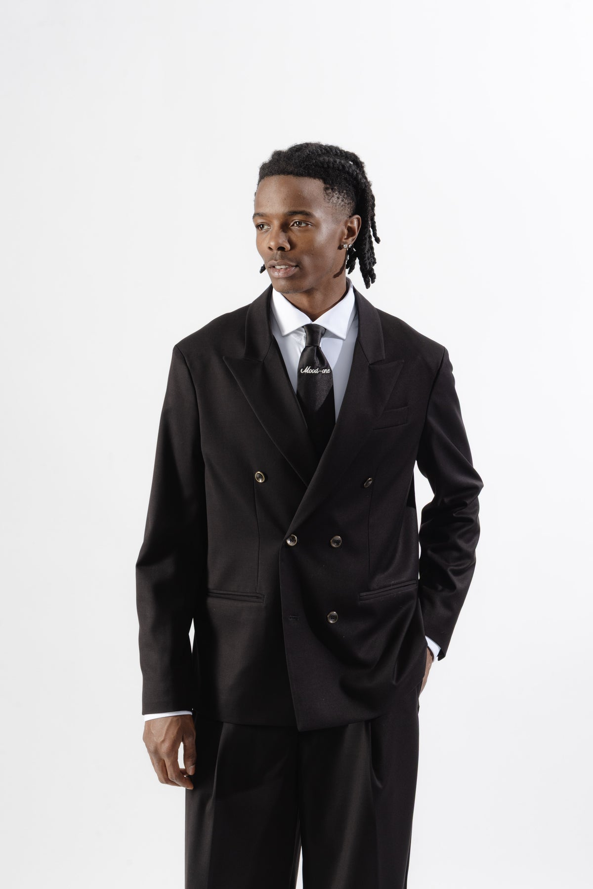 Black Double-Breasted Blazer