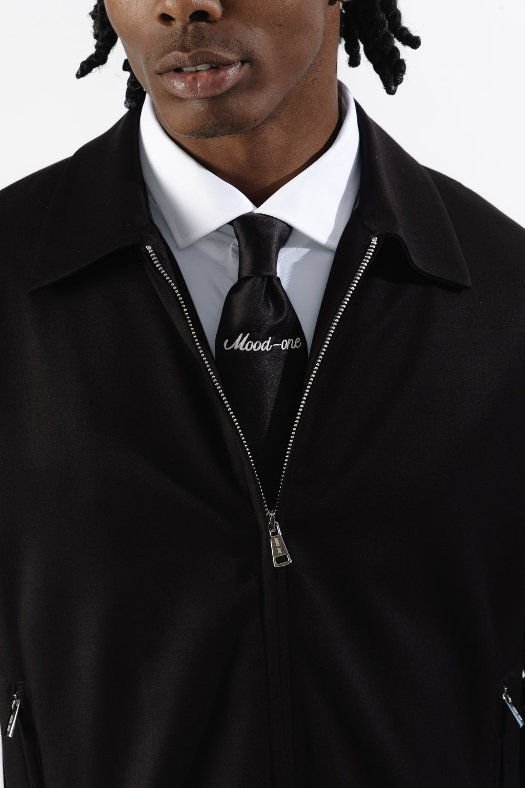 Black Tailored Zip Jacket