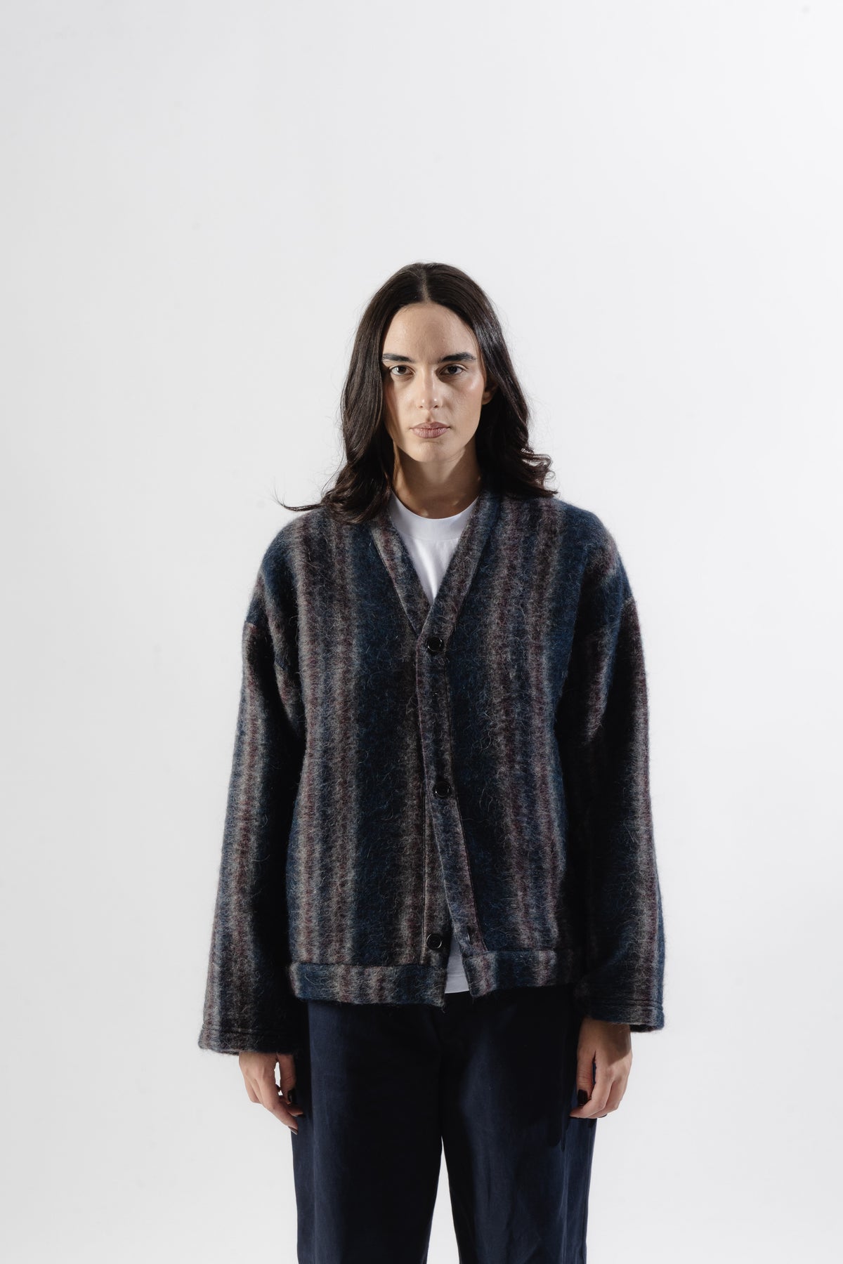 Blue / Violet Mohair Cardigan