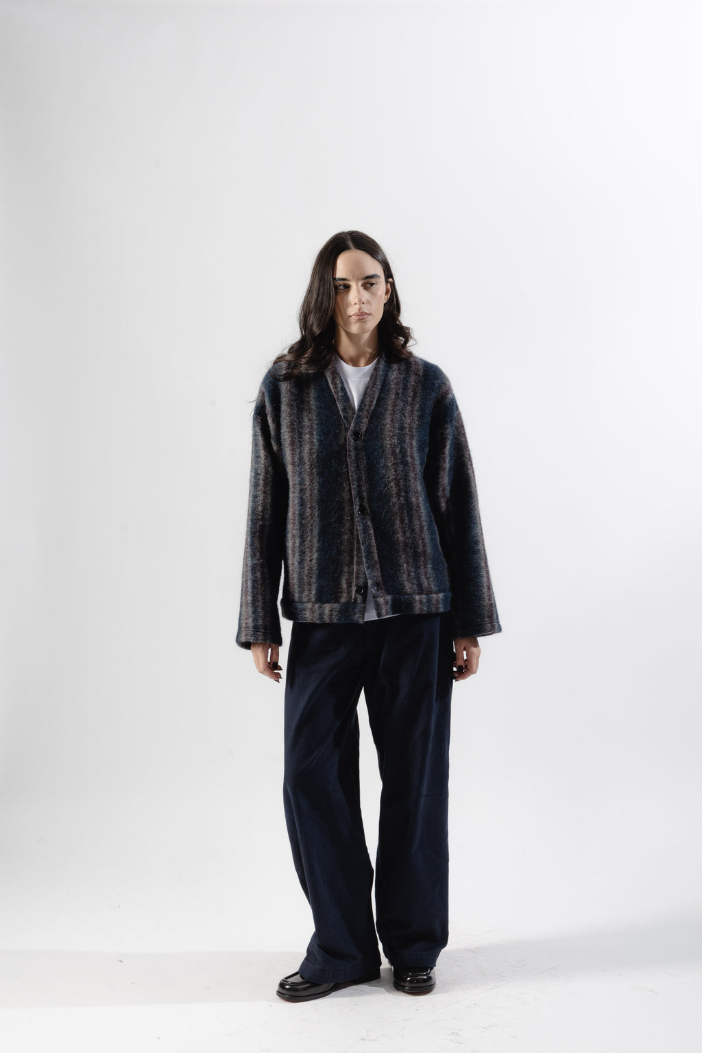 Blue / Violet Mohair Cardigan
