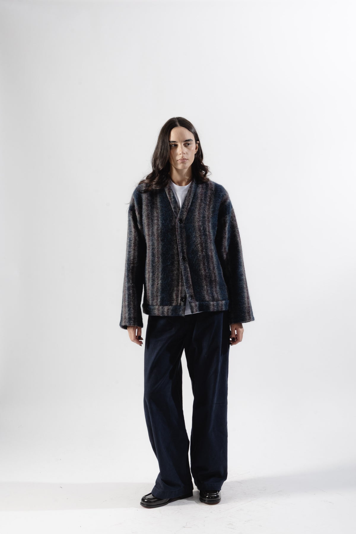 Blue / Violet Mohair Cardigan