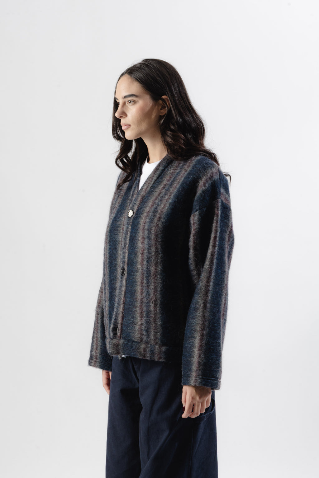 Blue / Violet Mohair Cardigan