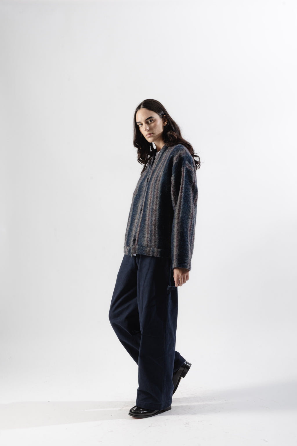 Blue / Violet Mohair Cardigan