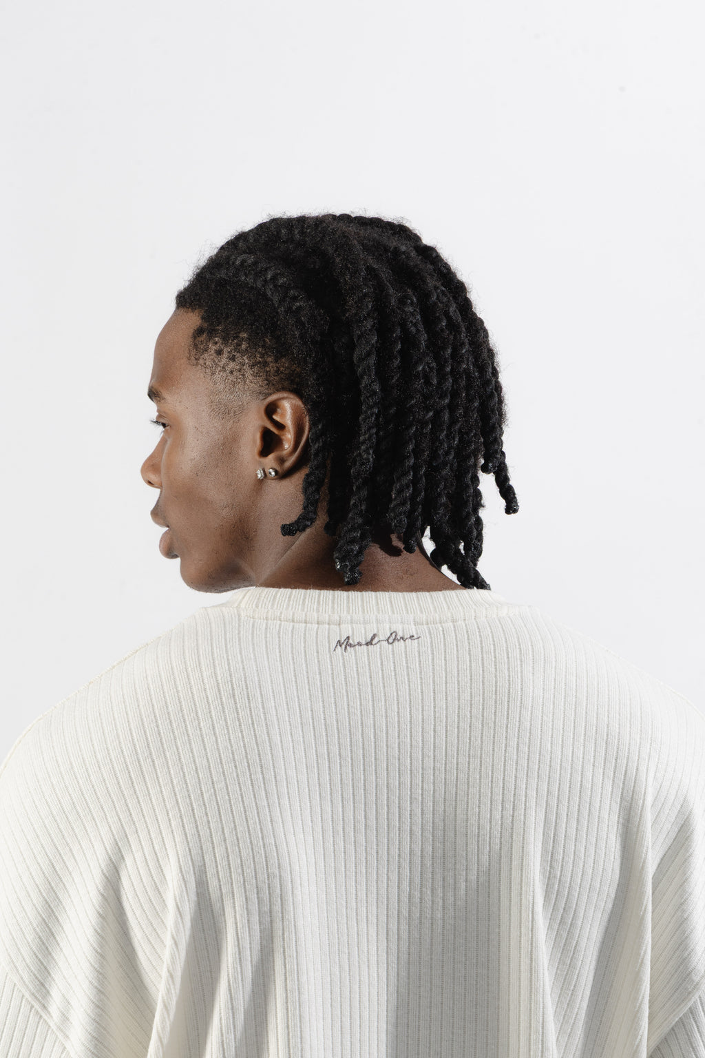 White Ribbed Longsleeve